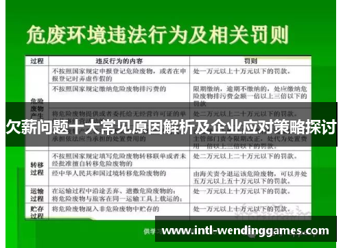 欠薪问题十大常见原因解析及企业应对策略探讨